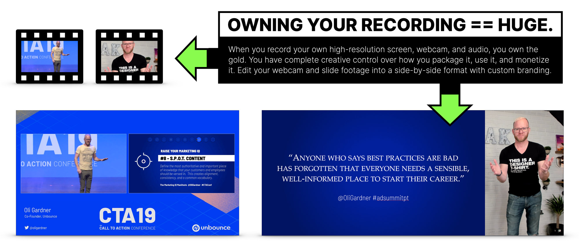 Record your own high-definition video of your virtual presentations