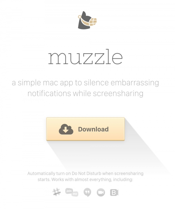 Turn off all MacOS notifications using the Muzzle app when giving a virtual prtesentation