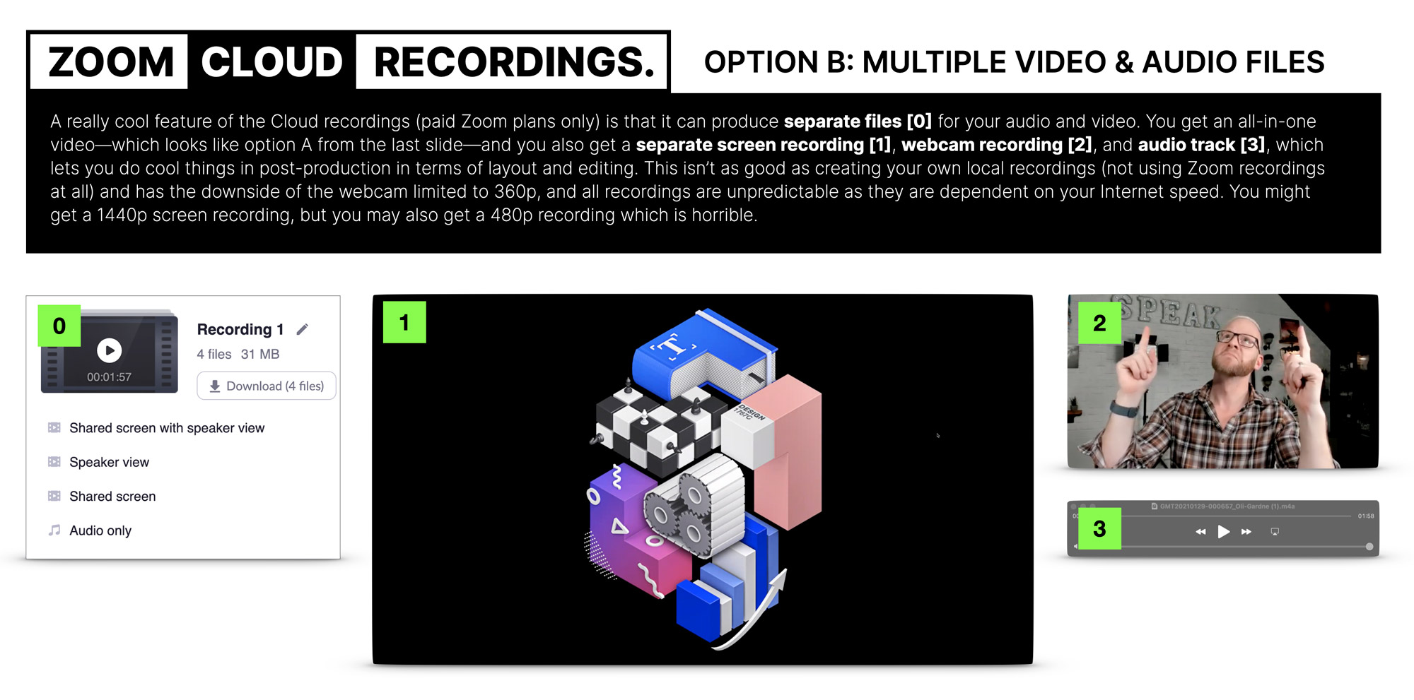 Webcam options for cloud recordings