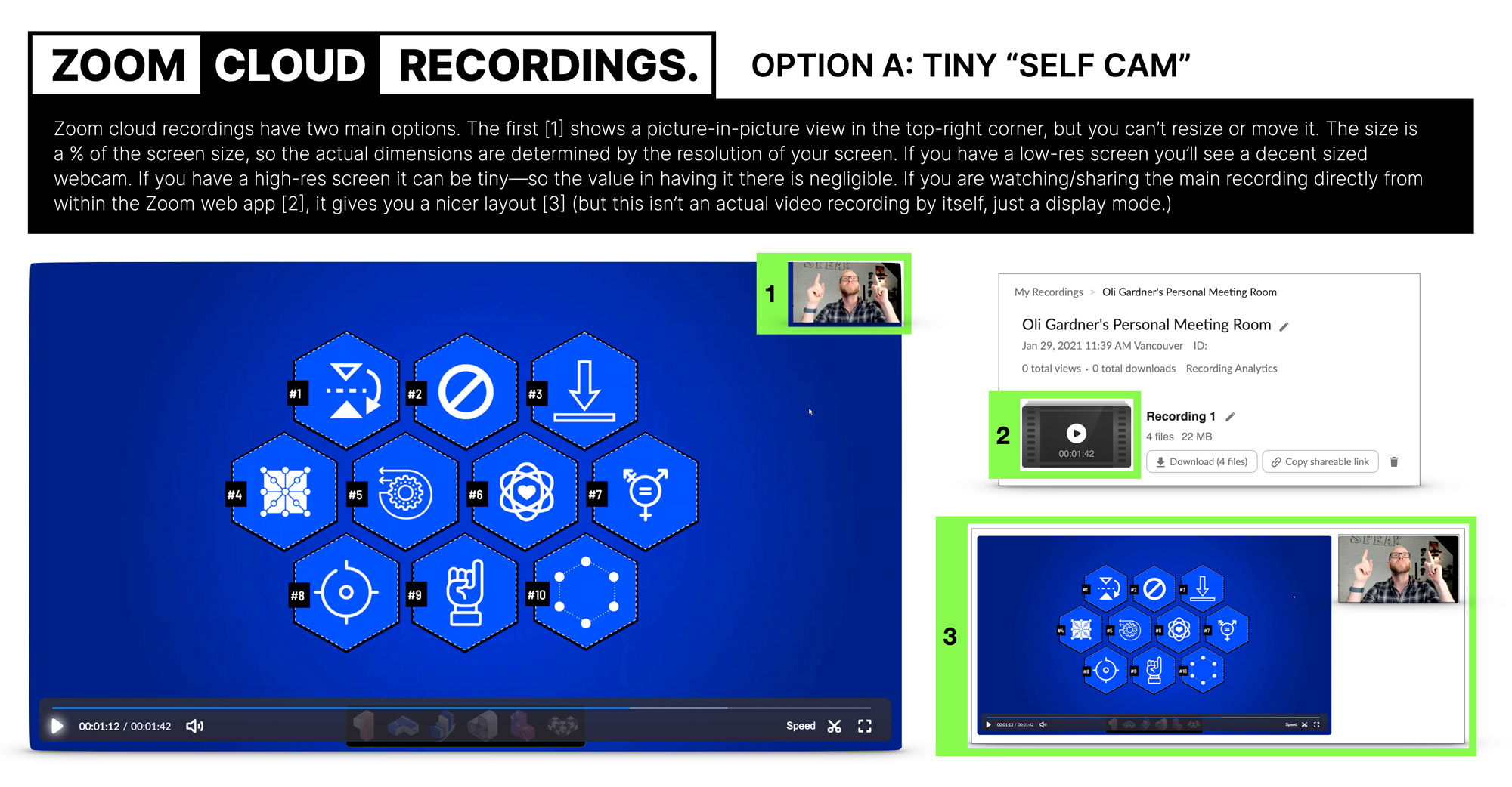 Webcam options for cloud recordings